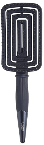 Fromm Professional Intuition Flexer Wet & Dry Detangling Vent Brush in Blue, Gentle Hair Detangler & Massage Brush Smooths Frizz & Flyaways, Glides Through Medium to Thick Hair, Easy to Clean