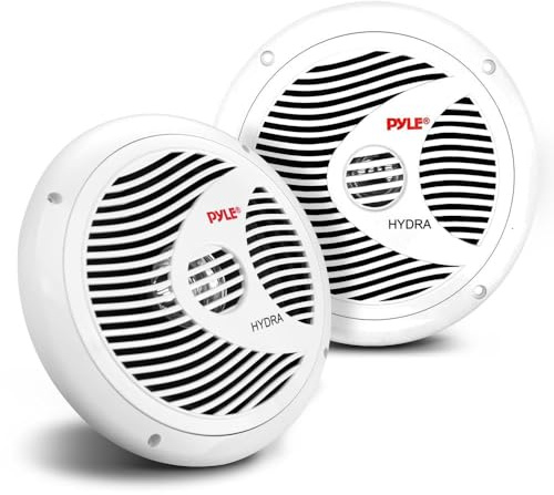 Pyle Altoparlanti per veicoli marini da 20,3 cm, doppio sistema di altoparlanti da 180 W, 4 Ohm, impermeabile, con cono in PP con bordo in gomma, magnete da 567 g, bobina vocale da 3,8 cm, per audio