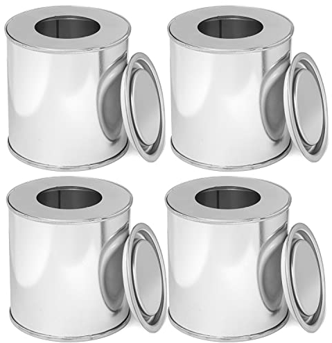 Moritz 4 x plåtburkar etanol 250 ml + ekonomiplatta bioetanol bränngel burk bordskamin bordseld eldstad
