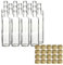 gouveo Lot de 6 bouteilles en verre Dorica de 500 ml avec bouchon à vis PP 31,5 doré - bouteilles d'huile, de vinaigre, de liqueur, vides pour remplissage automatique (DFT500G)