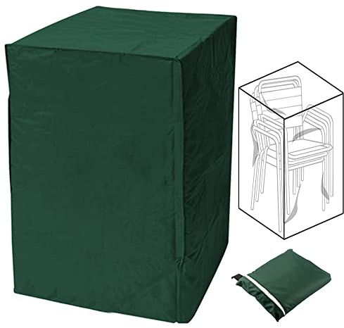 AYGCI Copertura Protettiva per Sedie da Esterno Copertura per sedie da giardino impilabili Mobili Da Giardino Coprisedie da Esterno Tessuto Oxford 210D Anti Polvere Pioggia Sole Neve per Esterni