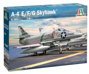 Italeri 2826S - 1:48 A-4E/F/G Skyhawk - Modellbau, Bausatz, Standmodellbau, Basteln, Hobby, Kleben, Plastikbausatz, detailgetreu, Unlackiert
