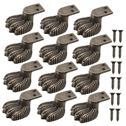 Housoutil Holzkiste Fuß Basis 12 Stücke Möbel Protektoren Hause Liefert Für Fall Bronze Finish
