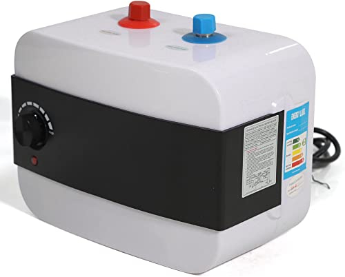 TRIEBAN Scaldabagno elettrico da 6 l, mini serbatoio dell'acqua, 1500 W, scaldabagno istantaneo per lavabo, doccia o vasca da bagno