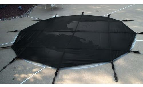 LXLZYXSF Abdeckplane Pool Schwarz Sicherheitsnetz Für Den Pool Staubdicht Pool-Schutzhülle Rund Winter Deckel Für Unterirdische Pools Mit Installationsmaterial (Size : 15ft/450cm D)
