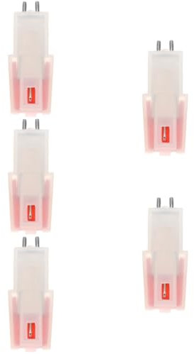 Vaguelly 5 Pezzi Di Puntina Di Ricambio Per Giradischi Per Giradischi in Vinile Pickup Magnetico Stereo Per Fonografo Facile Installazione