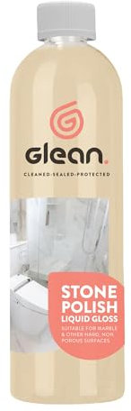 GLEAN Natural Stone Polish Liquid Gloss | 500ml | Stone Colour Restorer for Granite, Marble, Quartz & Ceramic | High Shine Worktop & Floor Polish | Indoor & Outdoor Use | Quartz Worktop Cleaner