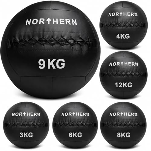 LIFTS AND GRAVY NORTHERN Medicine Wall Ball for Exercise - No-Bounce Weighted Ball for CrossFit, Strength Training & Home Gym available in 3kg, 4kg, 5kg, 6kg, 9kg, 12kg