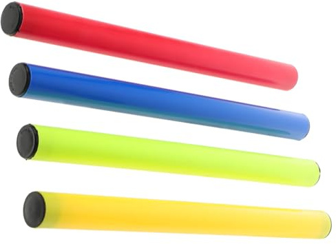 INOOMP De Relais Plastiques 2,8 Cm Légers 4 Pièces Bord Roulé Équipements De Course pour Athlétisme Adultes Et Garçon Et Filles Compétitions Scolaires