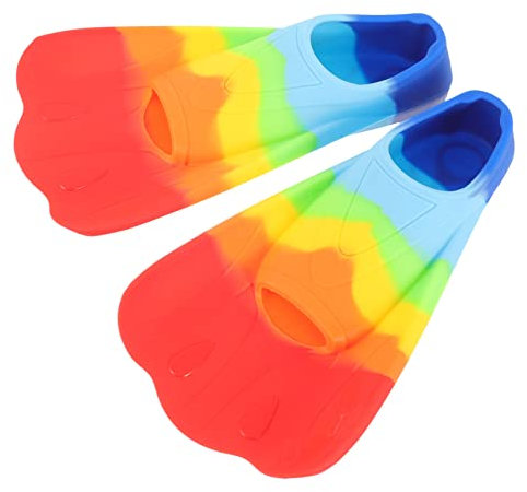 Milisten Schwimmflossen Für Junge Mädchen Flexible Taucherflossen Aus Silikon Tragbare Schnorchelflossen Für Anfänger Zum Schwimmen Und Trainieren