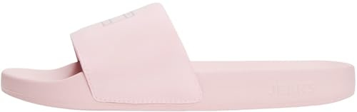 Tommy Jeans Women's Flag Beach Slides with Logo, Multicolor (Misty Pink), 5