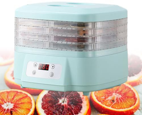 Electric Food Dehydrator, Dryer Machine for Home for Candy & Snacks, 35-80°C Temperature Adjustable Fruit and Meat Dryer Machine, 24 Hours Timer, for Drying Fruit, Meat, Vegetable, and Pet Treat