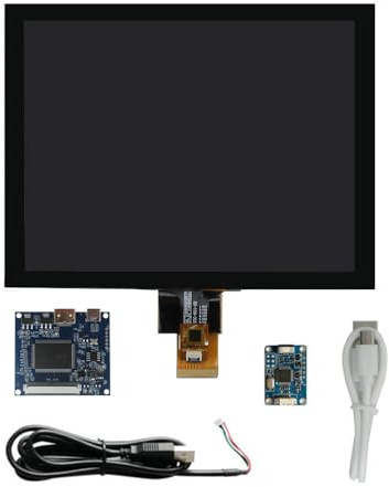 8 Inch For Raspberry Pi Orange Pi Computer Auxiliary Screen Sub Screen Portable Monitor IPS 4:3 LCD Display Screen Driver Control Board Digitizer USB Touchscreen