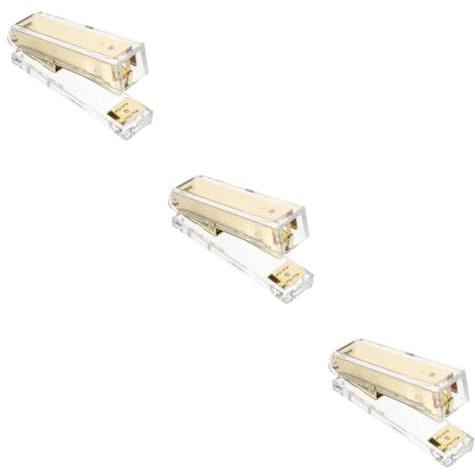 NUOBESTY 3 Stück Transparenter Hefter Bürobedarf Büroprodukte Hefter Für Schreibtisch Hefter Bürowerkzeug Büro Gadgets Buchhefter Schreibtisch Essentials Kleiner Hefter