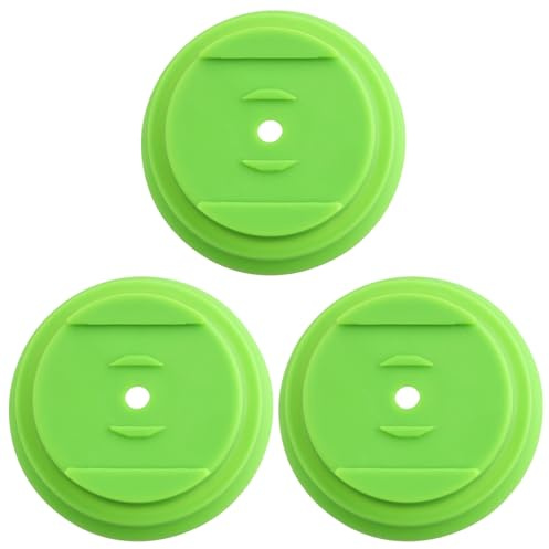 ECSiNG Lot de 3 supports de lame de tondeuse à gazon en plastique pour outils électriques sans fil 64 x 20 mm Vert