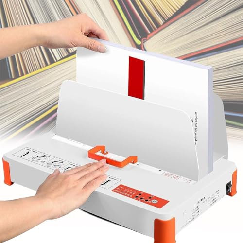 DPLWJPP Automatische Klebebindemaschine,Dokument-Vertragsbindemaschine,500 Blatt Kapazität,50 Mm Maximale Bindedicke,3 Temperaturstufen