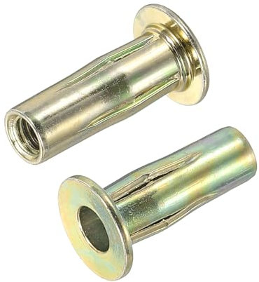 QUARKZMAN Écrou Aveugle Fileté à Tête Plate en Acier au Carbone Pré-Bombé, M5, Zingué Couleur Zinc, 10 Pièces