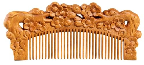 Lockenkamm, breiter Zahnkamm, Holzkamm, Kamm aus geschnitztem Holz for Frauen, langer Haarkamm, lockiger Haarkamm, antiker Haushaltskamm, Haarbürste