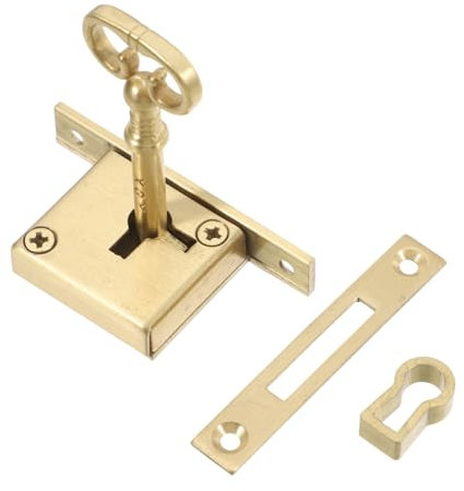 ULTECHNOVO Vintage Schranktürschloss Aus Messing Mit Schlüssel Robustes Kastenschloss Für Küchenschränke Und Schubladen Benutzerfreundliches Design Mehrzweck Schrankschlösser Für