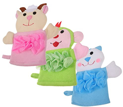 HAWILLOSCH 3stücke Bademittchen Cartoon Bademäntel Waschlappen Tier Design Bademäntel Waschen Mäntel