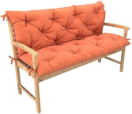 Dickes Rückenlehnen-Bankkissen mit Rückenstützpolster für Gartenschaukel, 2- und 3-Sitzer-Hängematte, Outdoor-Sofa-Sitzpolster und Holzstuhl-Paletten-Ersatz