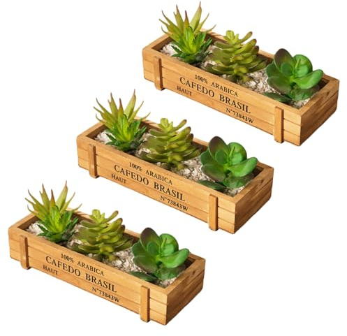 3 Stück Kleine Holz Pflanzkasten 22,5 x 8,4 x 4,1 cm Balkon & Fensterbank kleine Holzblumenkästenk Blumen Sukkulenten Pflanzkasten Heimgarten Rechteckige Aufbewahrungsbox Fensterbank Blumentöpfe