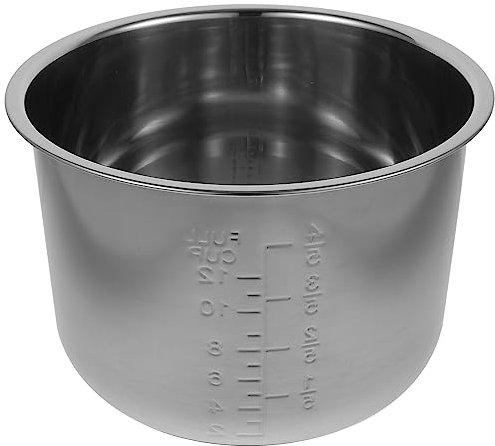 OQHAIR Olla arrocera de Acero Inoxidable de 6 l, Antiadherente, para Cocina casera.