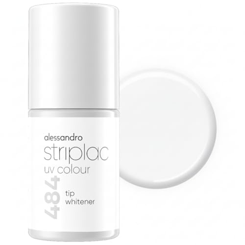 alessandro Striplac Peel-Off UV Gel Nagellack, Tip Whitener, 6,5ml | Hochpigmentierter UV Gel Nagellack, bis zu 15 Tage Halt, kratzfest, acetonfrei & abziehbar, HEMA-frei & vegan