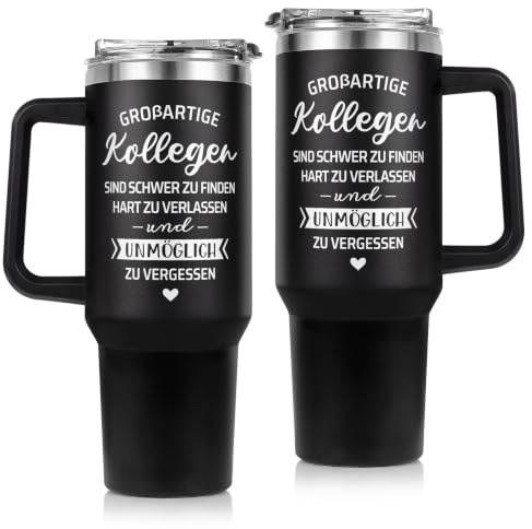 musaecoin Kollegen Geschenk, 40 oz Thermobecher mit Deckel und Strohhalm | Abschiedsgeschenk Kollegen, 40 oz Thermobecher 1.18L Thermobecher mit Deckel und Strohhalm