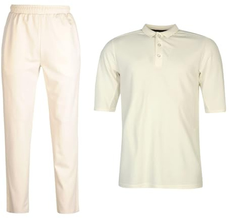 PROSTYLE SPORTS Men Cricket Whites Dryfit Short Sleeves Shirt with Full Length Trouser Pant