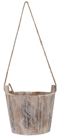 Kisangel Maceta De Madera para Suculentas Maceta Colgante Hecha Mano Cuerda De para Decoración De Interiores Plantas y Flores Carnosas