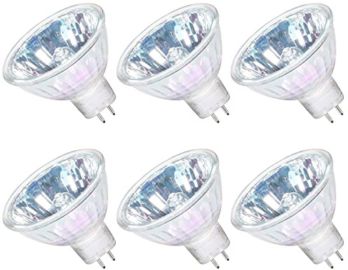GMY MR16 Halogen Bulb, 35W Dimmable, 12V GU5.3 Spotlight, 3000K Warm White, 6 Pack