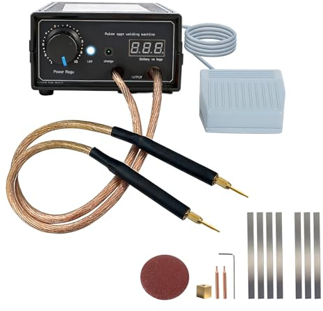 Spot Welder, 0.1-0.35mm Spot Welding, Portable Spot Welder for 18650 Battery with Dual Pulse Output, 8000W Portable Spot Welder with Foot Pedal/Auto Mode