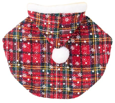 RoaQinFo Capa de Juego para Mascotas, Abrigo de Invierno para Mascotas, Artículos para Fiestas, Disfraces Navideños para Perros, Ropa Cálida de Papá Noel para, l