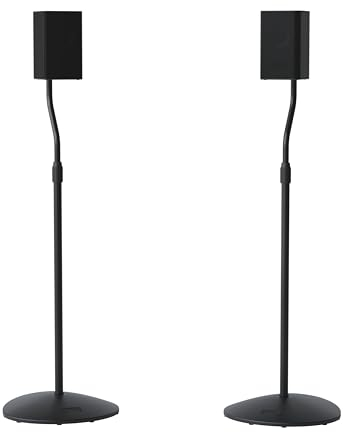 Sanus Höhenverstellbarer Lautsprecherständer – ausziehbar von 71,1 cm bis 96,5 cm – für Satelliten- und kleine Regallautsprecher (z. B. Bose, Harmon Kardon, Polk, JBL, KEF, Klipsch, Sony und andere) –