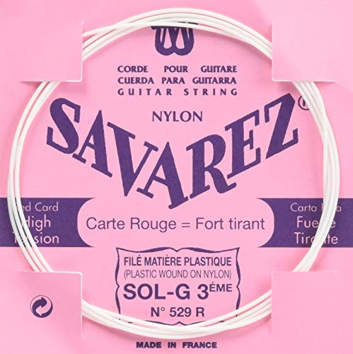 Savarez Nylon - 529R - guitarra de concierto - SOL3-cuerda simple - Alta Tensión