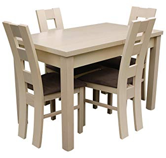 Mirjan24 Esstisch Stuhl Set RB11 Essgruppe, Tischgruppe, Große Farb- und Materialauswahl, Sitzgruppe Esstischgruppe, Esszimmergarnitur (Sonoma Eiche, Casablanca 2308)