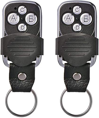 2 pcs Universel Porte De Garage Clonage Clé Fob Télécommande 433 MHz Cloner pour Porte De Garage Porte Électrique Garage Porte Blindters Volets Roulants Obturateur