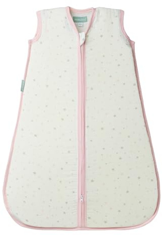 molis&co - Saco de Dormir para bebé 0.4 TOG - 85 cm (6-18 meses) - Saco Dormir Bebe Verano sin Mangas - Saco de Dormir Bebe para Niños Niñas (Unisex) - 100% Algodón (OEKO-TEX 100) - Pink Sky