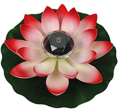 SOLUSTRE LED-Dekorationslichter solarlampen f�r �en terassenbeleuchtungen solar LED-Solar-Seerosenbrunnen Außenpool Badewannenzubehör Dekorationen für Aquarien pool dekoration licht Lotus