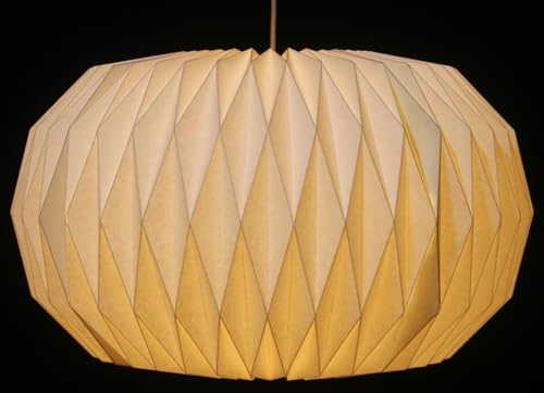 Origami Design Papier Lampenschirm, faltbar, modern, Modell Venetia | Falttechnik für kreative Lichtgestaltung, Magnetverschluss, leicht aufzufalten, elegantes Design