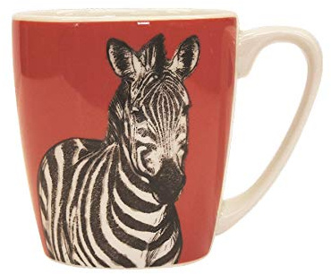 Churchill Le Royaume des Animaux - Tasse Imprimé Moderne de Couleur thé Tasses à café - 300ml - Zebra