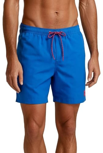 riverso Badbyxor herr långa badshorts RIVDavid regular fit simbyxor elastisk midja svart blå röd grön orange S M L XL XXL 3XL 4XL 5XL, Ljusblå (19600), 3XL