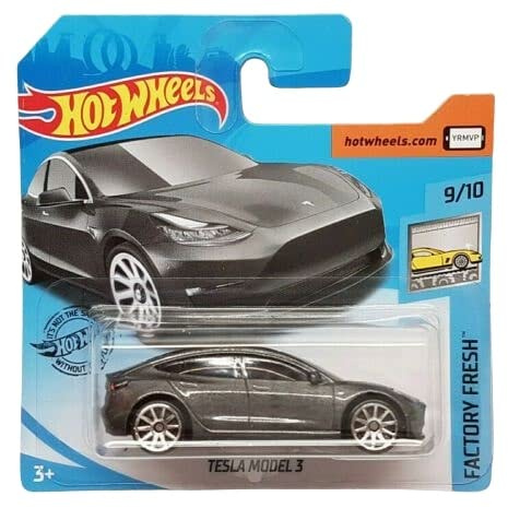 Hot Wheels - Tesla Model 3 - Factory Fresh 9/10 - GHC05 - Short Card - grau metallic - Mattel 2020