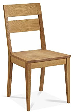 moebel-eins HILKO Esstischstuhl, Material Massivholz, Eiche, lackiert