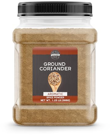 Birch & Meadow 1.25 lb of Ground Coriander Seed, Light Sweet Taste, Dry Rubs & Marinades