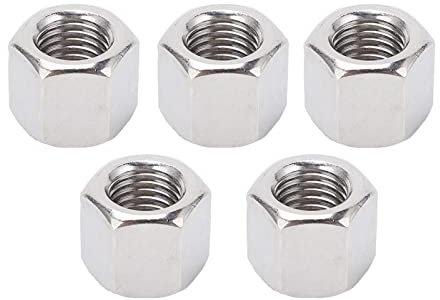 BORDSTRACT 5 Stück M16 x 21mm Verbindungsmuttern, Edelstahl Distanzhülsen Gewindemuffen Distanzmuttern Langmutter Sechskantmuffen mit Innengewinde für Haushalts Bürogeräte Montageschrauben