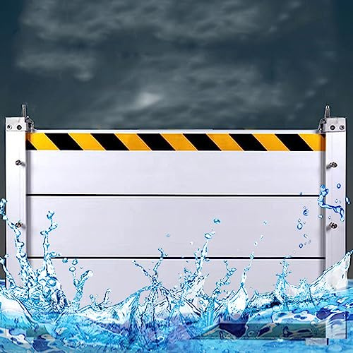 DEHIWI Hochwasserschutz Barriere Mobiler Hochwasserschutz Aluminium Dammbalkensystem,Hochwassersperre Wasserabweiser,Einfache Montage und Demontage,120cm*60cm