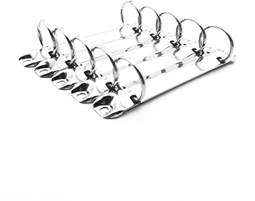 Julyun 2 O-Ring-Mechanismus, 123 mm Länge, Binderücken für obere Bindung, Ersatz-Set, Metall-Clip-Ringbuch für Papieraufbewahrung, Ordner, Planer, Zubehör (25 mm)