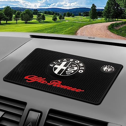 Tappetino antiscivolo con logo auto Supporto telefono cruscotto Accessori antiscivolo impermeabili per Alfa Romeo Giulia Giulietta GT Mito Spider